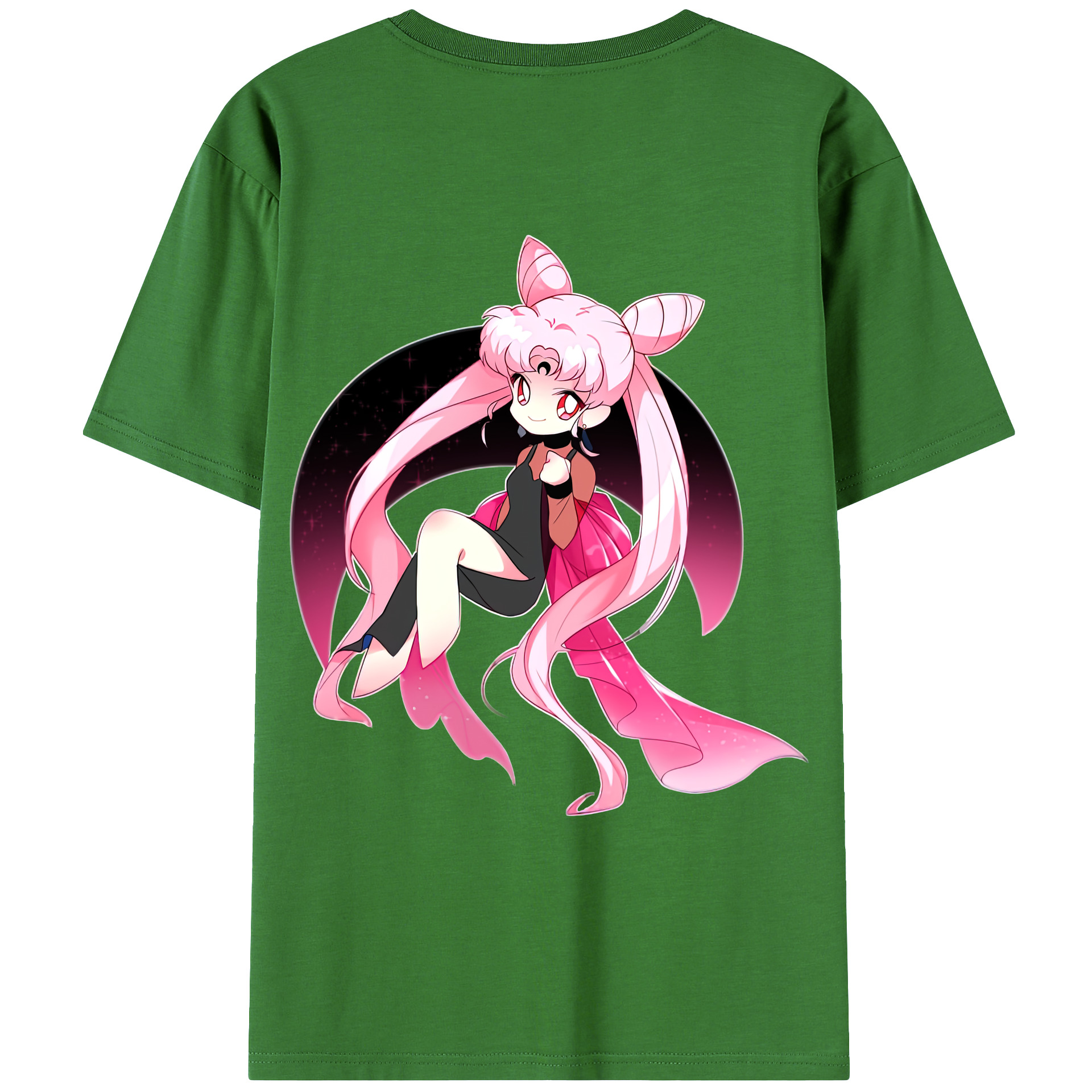 （画像用） 美少女戦士セーラームーン ちびうさ Sailor Moon Chibiusa Tsukino Usagi Small Lady Serenity レディース半袖Tシャツ(バックプリント)